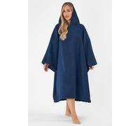 OHS Women's Poncho Oversized Hooded Towel Bath Beach Robe in Navy OHS Navy One Size