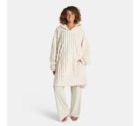 OHS Women's Ribbed Fleece Thermal Hoodie Blanket Loungewear in Cream OHS Cream One Size