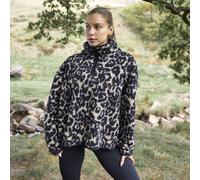 OHS Women's Teddy Fleece Jacket Lightweight Leopard Print Pullover, Natural | Size: S/M OHS Natural S/M