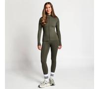 OHS Women's Ultimate Long Sleeve Zip Up Top Gym Yoga Workout Fitness Jacket in Khaki | Size: Medium OHS Khaki M
