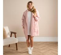 OHS Women's Womens Cardigan Warm Teddy Fleece Wrap Outwear Pockets - S/M in Pink OHS Pink S/M