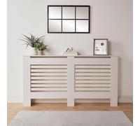 OHS Wood Effect Radiator Cover Sideboard Shelf in White | Size: Small OHS White Small