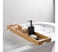OHS Wooden Bathroom Tub Rack Storage Caddy Shelf Tray Holder Tidy in Natural OHS Natural