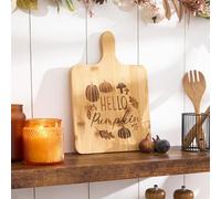 OHS Wooden Chopping Boards Pumpkin Autumn Bamboo Chopping Board Halloween Decorations Cheese Board with Handle Charcuterie Boards Food Serving Platter for Snacks, Natural