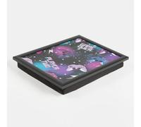 OHS Wooden Cushioned Laptop Lap Tray Dinner Bean Bag Soft Padded Food, Gaming