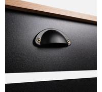 OHS Wooden Radiator Cover Shelf Modern Furniture, Black - Medium