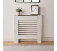 OHS Wooden Radiator Cover Shelf Modern Furniture, White - Small