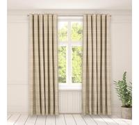 OHS Woven Check Print Pair Of Curtains, Sage - 90 X 90