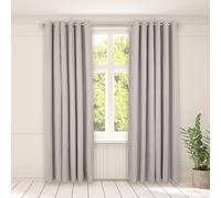 OHS Woven Texture Pair Of Curtains, Grey - 66 X 72