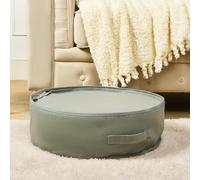 OHS Wreath Storage Bag, Circular Waterproof Christmas Wreath Storage Bag with Carry Handles and Zip Christmas Decorations Ornaments Garland Bags, Grey - 45cm