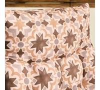 OHS Zero Gravity Chairs Sun Lounger Cushion Tile Print Outdoor Cushions Soft Thick Comfy Waterproof Garden Seat Cushions with Top Cover & Ties Sun Lounger Bench Cushion, Natural - 160 x 50cm