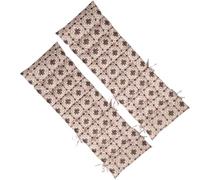 OHS Zero Gravity Chairs Sun Lounger Cushions Set of 2 Tile Print Outdoor Cushions Soft Thick Comfy Waterproof Garden Seat Cushion with Top Cover & Ties Lounger Cushion, Natural - 160 x 50cm