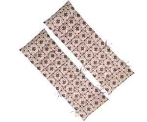 OHS Zero Gravity Chairs Sun Lounger Cushions Set of 2 Tile Print Outdoor Cushions Soft Thick Comfy Waterproof Garden Seat Cushion with Top Cover & Ties Lounger Cushion, Natural - 160 x 50cm