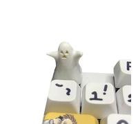 Ohsail Halloween Pumpkin Ghost Keycaps Cartoon Game Keyoard Cap Mechanical MX Key Cap (Ghost)