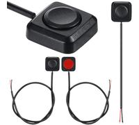 Ohsilv 4 PCS Momentary Push Button on Off Switch Black Plastic 12V 24V Mount Mini Button Switch