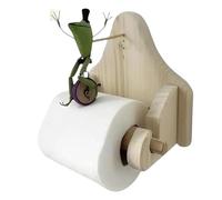 Ohsilv Frog Riding Bicycle Toilet Paper Holder, Funny Wall Mounted Frog Roll Paper Holder, Frog Toilet