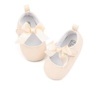 ohsofy Girls Mary Jane Shoes Toddler Bow Glitter Ballet Princess Flats Non-Slip Sole Hook Loop Wedding Party Dress Shoes(Toddler/Little Kid), 2-b3 Pink, 12-18 Months Infant