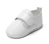 ohsofy Girls Mary Jane Shoes Toddler Bow Glitter Ballet Princess Flats Non-Slip Sole Hook Loop Wedding Party Dress Shoes(Toddler/Little Kid), B1_white, 6-12 Months Infant