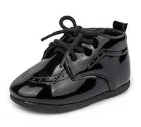 ohsofy Infant Baby Boy Oxford Shoes PU Leather Loafers Rubber and Soft Sole Wedding Dress Shoes Toddler Girl Baby Walking Shoes black Size: 6-12 Months Infant