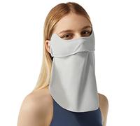 OhSunny Neck Gaiter Face Scarf Cover Sun Protection Balaclava Cloth Bandanas with Ear Loops (Grey)