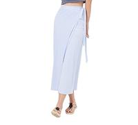 OhSunny Sun Protection Swimsuit Beach Cover Up Women Dress Sarong Shawl Wrap Skirt SLD3M134 Light Blue