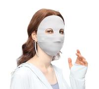 OhSunny Women Anti UV Full Face Cover UPF 50+ Summer Breathable Face Mask Sunscreen Sports Neck Gaiter SLF5M038T (Grey)