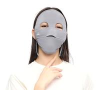 OhSunny Women Anti UV Full Face Cover UPF 50+ Summer Breathable Face Mask Sunscreen Sports Neck Gaiter SLF5M038T (Dark Grey)