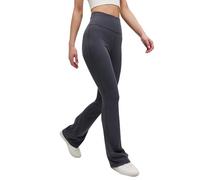 OhSunny Women High Waist Bootleg Flare Pants Lightweight Yoga Pants Tummy Control Bootcut Leggings SLP5M392T Grey M