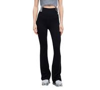 OhSunny Women High Waist Bootleg Flare Pants Lightweight Yoga Pants Tummy Control Bootcut Leggings SLP5M392T Black S