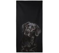 OHTMTHO Oversized Beach Towel Quick Dry Sand Free Lightweight Microfiber Beach Towels for Swim Pool Camping Travel, Dog Theme Labrador Print Black Lab, 36"x72"