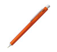 Ohto Aluminium Ballpoint Pen, Needle Point, GS01-S7, 0.7 mm, Soft Black Ink (Orange)