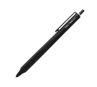 OHTO GS02 Roller Gel Pen, Retractable Needle Tip 0.5mm Fine Point, Black Barrel, Ultra-Quick Drying Black Gel Ink Pen, All-Metal Hybrid Body for Well-Balanced Smooth Writing, GS02-G5-BK