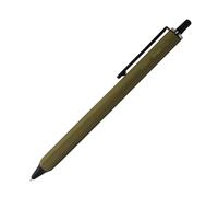 OHTO GS02 Roller Gel Pen, Retractable Needle Tip 0.5mm Fine Point, Khaki Barrel, Ultra-Quick Drying Black Gel Ink Pen, All-Metal Hybrid Body for Well-Balanced Smooth Writing, GS02-G5-KK