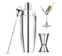Ohtomber 24OZ Cocktail Shaker Set - Cocktail Bar Martini Drink Shaker Set with Strainer, Stainless Steel Bartender Kit Drink Mixer with Jigger, Mixing Spoon, Bar Accessories for Beginners