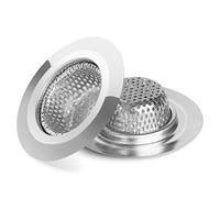 Ohtomber 2PCS Bathtub Drain Strainer - 2.79 inch Bathtub Floor Shower Hair Drain Catcher Cover, Stainless Steel Bathroom Sink Strainer Filter Basket for Bathroom Sink, Wash Basin