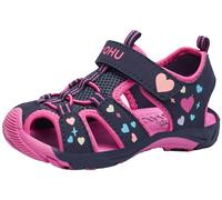 OHU Girl's O-san Ev Flat Sandal, Dk Navy Heart, 8 UK Child