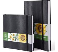 Ohuhu 2-Pack Alcohol Marker Sketchbook Set - 200GSM Heavyweight Paper, 156 Pages (78 Sheets), Hardcover Sketchbook with Premium PU Cover, Acid-Free Art Book - A4 & Square (21x21cm)
