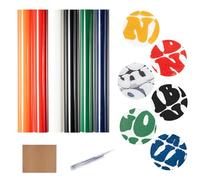 Ohuhu 3D Puff Heat Transfer Vinyl, Easy to Cut and Transfer Good Adhesion Fabric Foaming Iron on Vinyl for Cricut - 6 Colours 12" x 10" HTV for DIY T-Shirt Clothing Hats Logo Lettering Designs