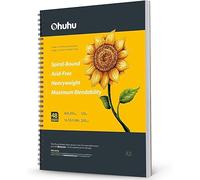 Ohuhu A3 Sketchbook for Alcohol Markers - 200GSM Heavyweight Paper, 96 Pages (48 Sheets), Large Drawing Pad, Spiral Bound with Hardback Cover - A3 Large Format