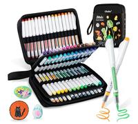 Ohuhu Acrylic Paint Markers 72 Colours Brush Tip: Automatic Ink Control Acrylic Markers High Opacity Paint Pens Waterproof Lightfast for Rock Painting 3D Prints Easter Eggs Wood DIY Crafts- Nahuku