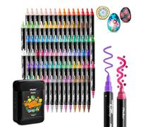 Ohuhu Acrylic Paint Pens 90 Colours, Dual Tips (Round & Fine) Acrylic Markers High Opacity Paint Markers Waterproof Lightfast for Rock Painting Easter Eggs Wood Glass Ceramic Canvas - Kakaako