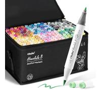 Ohuhu Alcohol Based Brush Markers -Double Tipped Art Marker Set for Artists Adults Coloring Sketch Illustration - Brush & Fine Dual Tips - 216 Colors - Honolulu B of Ohuhu Markers - Refillable Ink