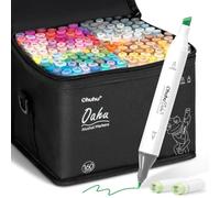 Ohuhu Alcohol Markers 160 Colors, Double Tip Chisel & Fine for Adults for Sketching + 1 Blur Oahu Series