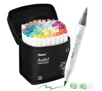Ohuhu Alcohol Markers 72 Brush & Fine Art Set Refillable