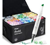 Ohuhu Alcohol Markers Brush Tip - 320-color Double Tipped Art Sketch Marker Set for Artists Adults Coloring Illustration -Brush & Chisel Dual Tips - Honolulu Series of Ohuhu Markers - Refillable Ink