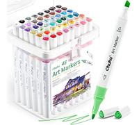 Ohuhu Alcohol Markers Fine& Chisel 48 Landscape Colors for Beginners Adults