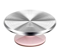 Ohuhu Cake Turntable, 12 Inch Cake Decorating Turntable, Aluminium Alloy Cake Rotating Stand, Cake Turn Table for Baking Cake Decoration, Gift for Christmas