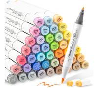 Ohuhu Coloring Pens, 48 Coloured Graffiti 1 count (Pack of 48), 48 Mid-Tone