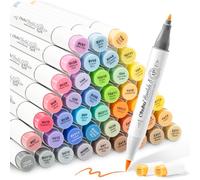 Ohuhu Colouring Pens 48 Brush & Fine Graffiti Markers for Art