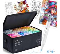 Ohuhu Illustration Marker pen 320 Colors Brush and Fine Tip Honolulu B New